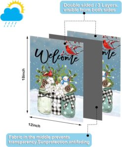 Alternative view of Seasonal Garden Flags Set of 12 Double Sided 12 x 18 Inch Glass Bottles Theme Yard Flags, Small Flags for Outside, Christmas Spring Easter Outdoor Flags, Holiday Garden Flags for All Seasons