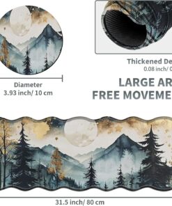 Alternative view of Landscape Forest Large Gaming Mouse Pad Plus a Coaster, 31.5 x 11.8 inches Desk Mat Extended XL Mousepad with Stitched Edge Non-Slip Rubber, Desk Pad Computer Mouse Mat for Home Office