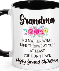 LEJIAJINW Gifts for Grandma Mothers Day Grandmother Gigi Nana Granny Grammy, Best Grandmother Ever Ceramic Mug, Funny Grandma Birthday Valentines Day Coffee Mug from Grandkids