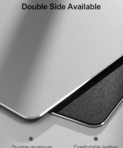Alternative view of Vaydeer Metal Aluminum Mouse Pad Hard Silver Clear Modern Ultra Thin Double Side Design Mouse Mat Waterproof Fast and Accurate Control for Gaming and Office Magic, Medium 9.45X7.87