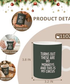 Alternative view of Funny Green Turns Out This is My Circus Ceramic Coffee Mug 11 oz, Funny Christmas Birthday Gifts for Women Mom Boss Lady Coffee Cups Ceramic, Adult Humor Gifts Mug for Women Home Office Work