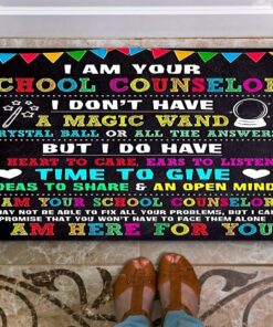 School I Am Your School Counselor Door Mat,Classroom Decoration Welcome Door Mat,Indoor Outdoor Non-Slip Mat Doormat Indoor 16 x 24 Inch