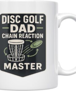 Alternative view of Disc Golf Chain Reaction - Dads - 11 oz White Ceramic Coffee Mug - Sporty Design