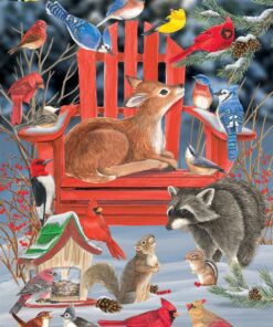 Briarwood Lane Snow Day Gathering Winter House Flag