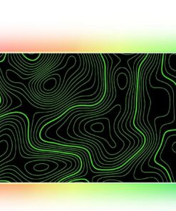 Alternative view of RGB Mouse Pad LED Desk Mat Large Gaming Mousepad Black and Green Line Design, Keyboard Pad XL Mouse Mat for Home and Office
