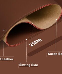 Alternative view of Leather Desk Pad Protector and Mat, Large Mouse Pad, Non-Slip Blotter, Office Laptop Desk Pad, PU Leather Writing Pad for Office and Home (Seal Brown, 31.5" x 15.7")