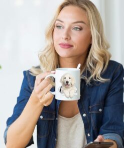 Alternative view of Winston & Bear Gorgeous Golden Retriever Mug - Golden Retriever Puppy Ceramic Cofee Mug - Perfect Golden Retriever Gifts - Funny Cute Golden Retriever Dog Coffee Mug for Dog Lovers (15oz)