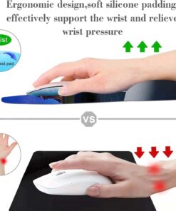 Alternative view of Cute Anime Mouse Pad with Wrist Rest, Non-Slip Rubber Base for Comfortable Gaming Mousepad - Ergonomic Mouse Pad with Wrist Support Suitable for Laptop Desktop and Work, Office Desk Accessory