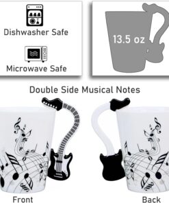 Alternative view of Guitar Mug Guitar Coffee Mug Gifts for Guitar Players - 13.5 oz Guitar Cup Novelty Musician Gift for Music Lovers, Rock and Roll Music Coffee Mug Christmas Birthday Gifts for Men Women