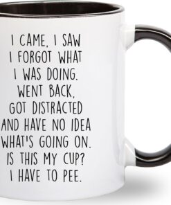Gelid I Came I Saw I Forgot What I Was Doing Coffee Mug - Funny Senior Citizens Sarcastic Gifts Old People Elderly Mom Dad Grandma Grandpa - Presents Mothers Day Fathers Birthday - 11 oz Novelty Cup