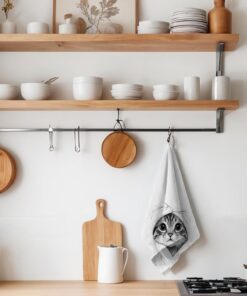 Alternative view of INDAJEDN Adorable Cat Gifts Hand Towels, Cute Cat Hand Towels for Bathroom Washroom Decor, Funny Cats Animals Bathroom Decor, Cats Gifts for Women, 16x24 Inch