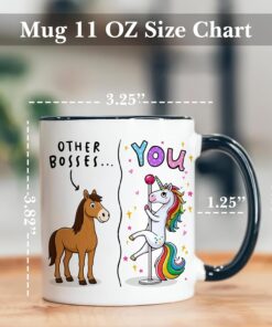 Alternative view of Funny Boss Coffee Mug Unique Mug for Boss, Cute Holiday Coffee Cup for Bosses, Humorous Christmas Office Present, Best Funny Gifts for My Boss