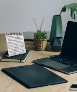 Alternative view of Unbreakable Inspirational Desk Sign Resilience & Strength Quote Decor, Rustic Steel Plaque Gift for Women, Survivors, Therapists, Friends, or Coworkers ?C Mental Health Empowerment Sign XLK516