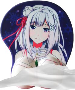 Sexy Anime Cute Gel Carpal Tunnel Mouse Pad with Wrist Support for Kawaii Computer Gamer
