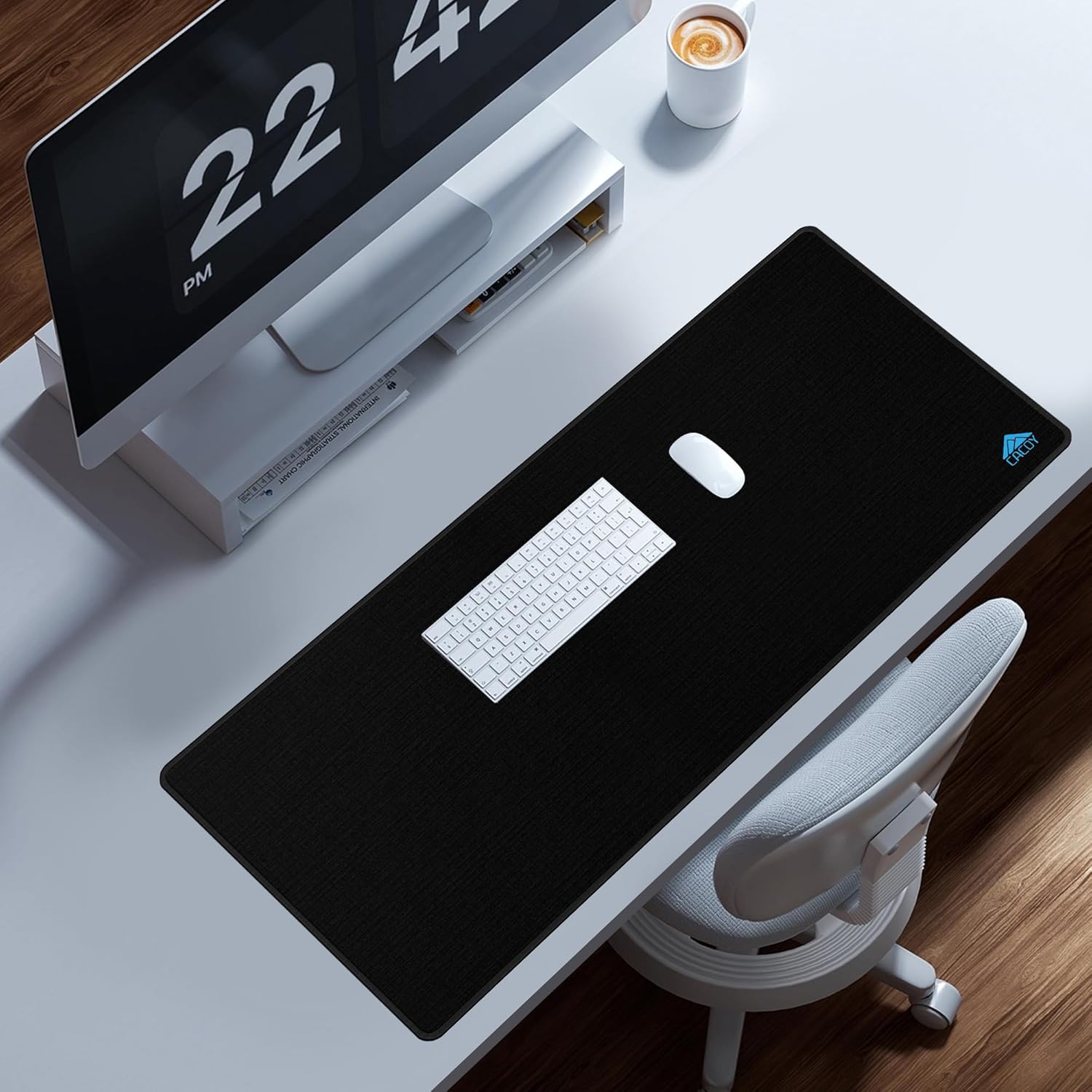 Cacoy 40” x 16” Large Gaming Mouse Pad for Desk, Extended Rectangular Keyboard Mouse Mat, XXL Desktop Accessories Mat, Smooth-Textured Non-Slip Rubber Base Computer Desk Pad for Office and Home, Black - Image 4