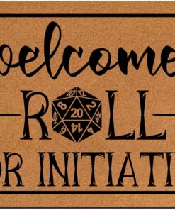 VUZUCOSH Funny Welcome Mats Door Runner Mat, Funny Doormat, Indoor Doormats Kitchen Mats Bathroom Mat Non Slip Rubber Door Mat 23.6" X 15.7" (Roll for Initiative)