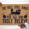 WPBFSY Polar Express Doormat, The Bell Still Rings, Christmas Coir Mat, Holiday Coir Doormat Non Slip Welcome Mat 16x24Inch