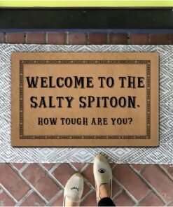 Alternative view of Funny Welcome Doormat Welcome to the Salty Spitoon How Tough Are You (23.6 X 15.7 in) Colorful Top With Anti-Slip Rubber Back Doormat Festival Gift Rug For The Entrance Way Indoor Porch Patio Decor