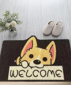 Alternative view of Longwuny Door Mat, Durable Outdoor Doormat With Stylish Cartoon Design, Non-Slip, Soft and Elastic Welcome Mat for Entrances, Indoors (Yellow Puppy)