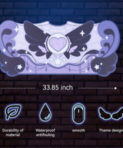 Alternative view of GeekShare Large Gaming Mouse Pad Dark Purple Non-Slip Rubber Back Mouse Pad Big Desk Mat for Keyboard and Mouse,Perfect for Gaming or Home Office Work - Star Wings Dark Version