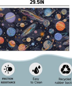 Alternative view of MIEPOS Celestial Indoor Door Mat,Planets and Starry Sky Doormat,29.5x17in Non-Slip Rubber Backing Floor Mat,Entry Rug,for Living Room,Office,Rv,Kitchen,Entryway Doorways Mats Decor,Doormats Gifts