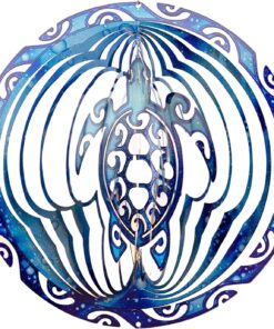 VP Home Tribal Turtle Kinetic Wind Spinners for Yard and Garden Wind Spinner Outdoor Metal Large Hanging Turtle Decor 3D Garden Art Wind Sculpture Spinners Kinetic Art Lawn Ornaments, 12x15 inches
