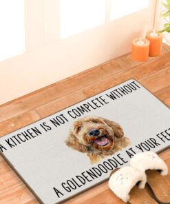 Alternative view of FIicy Golden Doodle Gifts Kitchen Mats for Floor, Goldendoodle Dog Owner Gifts Door Mat, Golden Doodle Dog Kitchens Rugs Doormat, Not Complete Without a Goldendoodle Entrance Decor Mats, 17x29 Inch