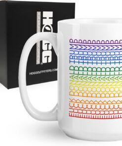 Hogg Hidden Message Coffee Mug - FDT Mug, 15 oz Ceramic Secret Message Coffee Cup, Anti MAGA Cup, Funny Gifts for Democrats, Liberal Gag Gift, Anti MAGA Merchandise