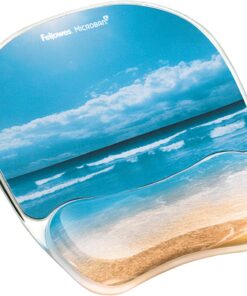 Fellowes Photo Gel Mouse Pad Wrist Rest with MICROBAN - Sandy Beach (9179301)