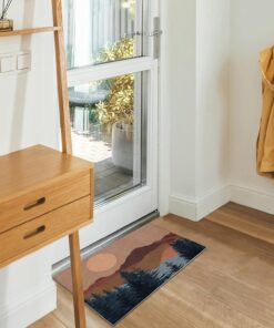 Alternative view of Nogrit Abstract Boho Sun Sunset Mountain Woodland Nature Landscape Waterproof Door Mat Outdoor Entrance 17x30 Inch Non-Slip Doormat for Bohemian Home Front Door Porch Outdoor Indoor Decorations