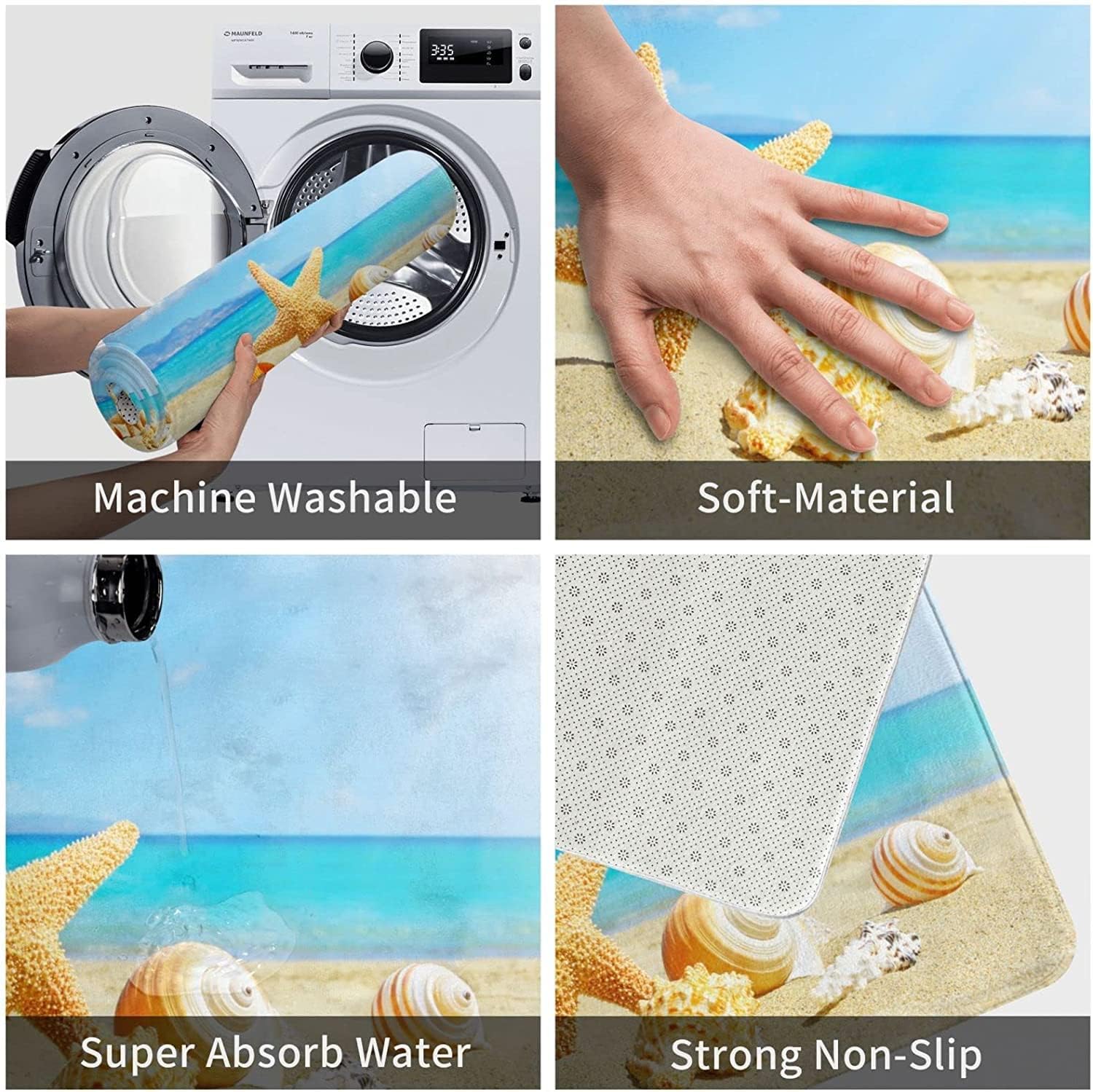 Cute Shoes Now Take Them Off Non Slip Rubber Backed Entryway Rugs for Indoor Outdoor Entrance Floor Door Mat Dries Quickly Kitchen Mat Natural Durable Easy to Maintain 16 x 24 inch - Image 6