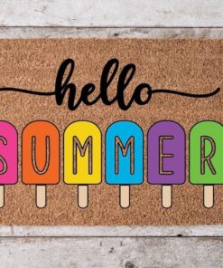Ice Cream Summer Door Mat Funny Doormat, Housewarming Gift, Home Doormat, Welcome mat Home Kitchen Balcony Decoration 16x24 Inch
