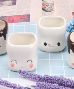Alternative view of Marshmallow Mugs Set of 4 Cute Marshmallow Cups for Kids Hot Chocolate Cocoa Mugs Gifts for Kids Women Christmas Mother's Day Cute Mug 6OZ