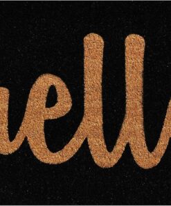 Calloway Mills AZ100232436BNS Hello Doormat, 24" x 36", Black/Natural