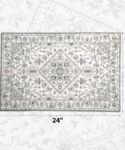 Alternative view of HOMBYS Boho Bathroom Rugs, 24x16 Small Bath Mats for Bathroom Non Slip & Washable Bath Rug, Luxurious Low Pile Soft Tub Mat for Sink Shower Doorway Tub, Traditional Tribal Vintage Design