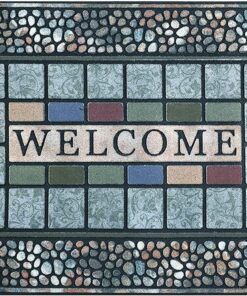 CHICHIC Rectangle Entrance Door Mat Large 18 x 30 Inch Entry Way High Traffic Area Doormat Front Door Rugs Outdoors Heavy Duty Welcome Mat, Non Slip Rubber Back Low Profile for Garage