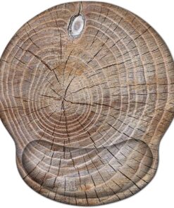 ToLuLu Mouse Pad with Wrist Rest Support, Gel Ergonomic Mouse Pads with Non Slip Rubber Base Memory Foam Mousepad, Mouse Wrist Rest Pad for Laptop Computer Home Office Working Pain Relief, Wood Art