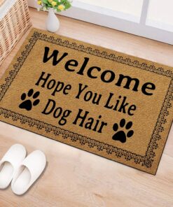 Alternative view of FunXiLin Funny Welcome Door Mats for Home Decor (17.7 x 29.5 inch) Gift Mats with Anti-Slip Rubber Back Kitchen Rugs Personalized Doormat for Entrance Way (Welcome Hope You Like Dog Hair)