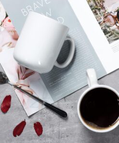 Alternative view of Smilatte 20 OZ Large Coffee Mug, M016 Plain Ceramic Boss Big Tea Cup with Handle for Dad Men, Set of 2, White