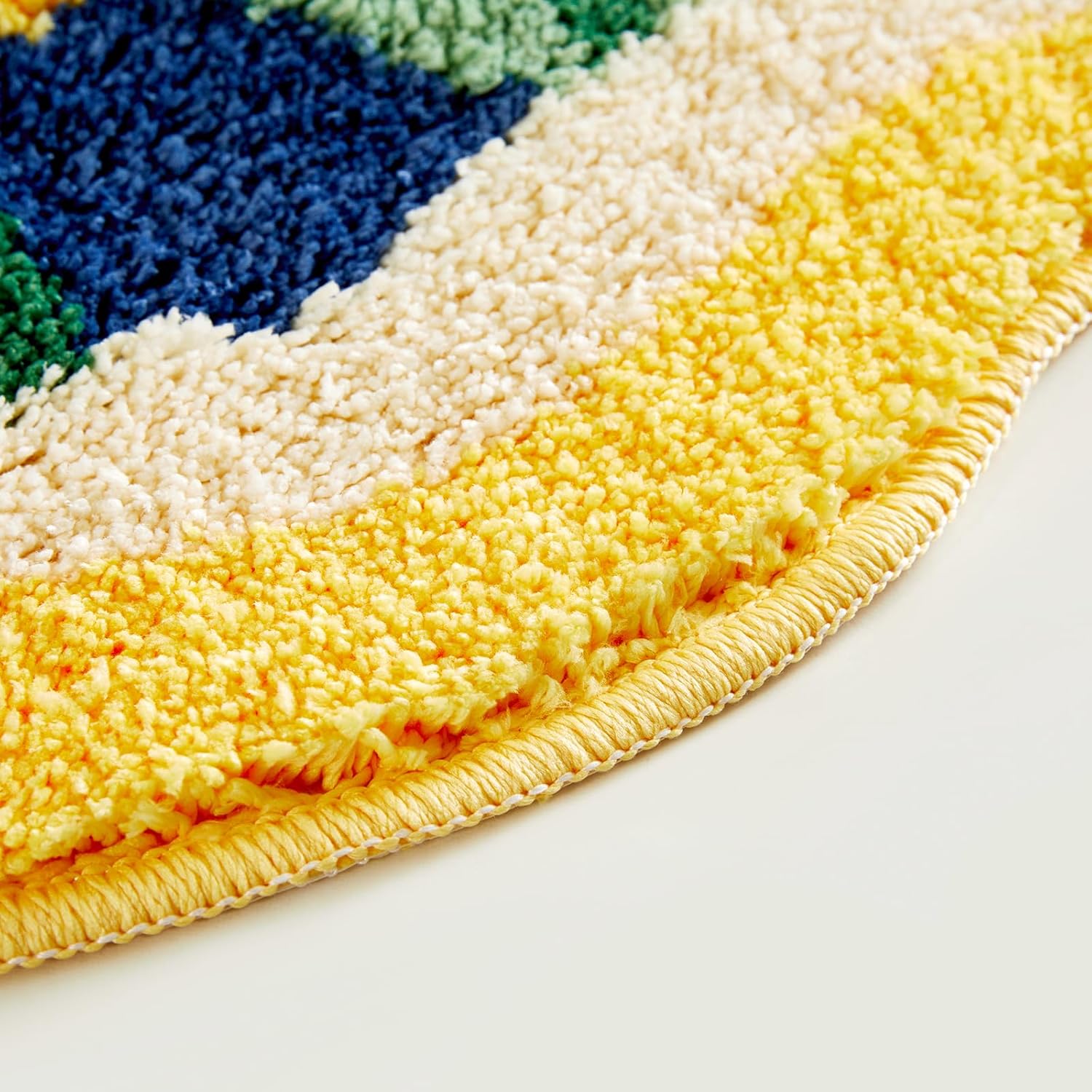 Aldopein Boho Floral Bath Mat 16''W x 24''L Non Slip Washable Cute Colorful Flower Daisy Bathroom Rug Water Absorbent, Vibrant Fluffy Shaggy Microfiber Shower Floor Mat Bath Rug for Bathroom - Image 6