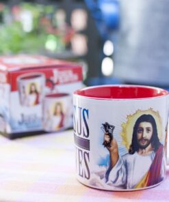 Alternative view of Jesus Shaves Disappearing Coffee Mug - Add Hot Water and Jesus' Beard Disappears - Comes in a Fun Gift Box - by The Unemployed Philosophers Guild