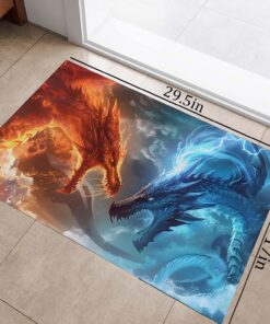Alternative view of Dual Dragon Indoor Doormat, Non-Woven Fabrics Non Slip Floor Mat 17x29.5 in Area Rug Quick Absorbent Entrance Rug Front Door Mat, Welcome Mats Entryway Rug Doormats for Kitchen Home Patio Bedroom