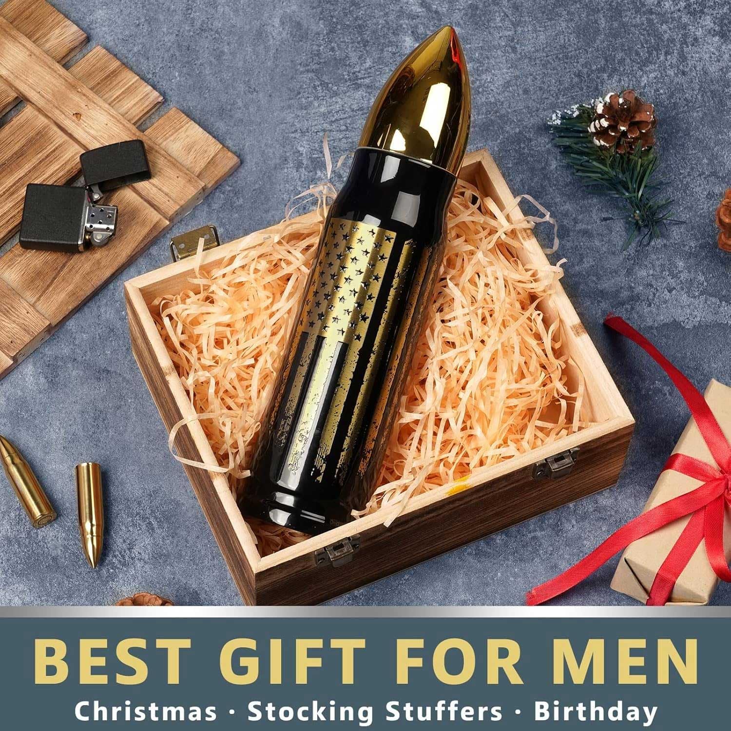 17oz Cool Tumbler Stainless Steel Gifts for Men Him Husband Dad - Unique Shaped Man Coffee Mug - Fishing Hunting Camping Valentines Day Anniversary Birthday Gifts for Men - Men Him Husband Gifts 2026 - Image 6