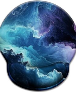 Galaxy Mouse Pad with Wrist Rest, Ergonomic Mouse Pad Wrist Support with Non-Slip Pain Relief PU Base, Funny Gaming Computer Mousepad, Cute Office Supplies Home Desk Accessories Decor