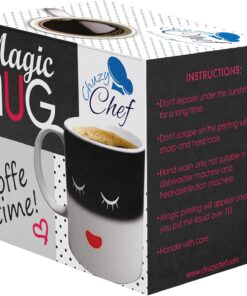 Alternative view of Color Changing Funny Mug Magic Coffee & Tea Heat Changing Sensitive Cup 12 oz White Face Design Drinkware Ceramic Mugs Morning Birthday Christmas Gift Idea for Mom Dad Women Men