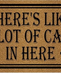 Nobranded Welcome mat(29.5" x 17.7") Non-Slip mat Funny mat Personalized Home Decor mats for in Door Kitchen Entrance Rugs and Mats (There's Like A lot of Cats in Here)