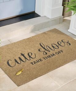 Outdoor Indoor Doormat Durable Floor Mat Heavy Duty Durable Door Mats Non Slip Rug Easy Clean Front Doormat for Garage Entryway Patio High Traffic Areas Brown