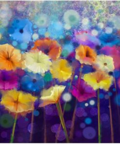 ShineSnow Watercolor Abstract Spring Summer Seasonal Floral Daisy Flowers 3x5 Feet Flag, Polyester Double Stitched with Brass Grommets 3 X 5 Ft Flag for Outdoor Indoor Home Decor