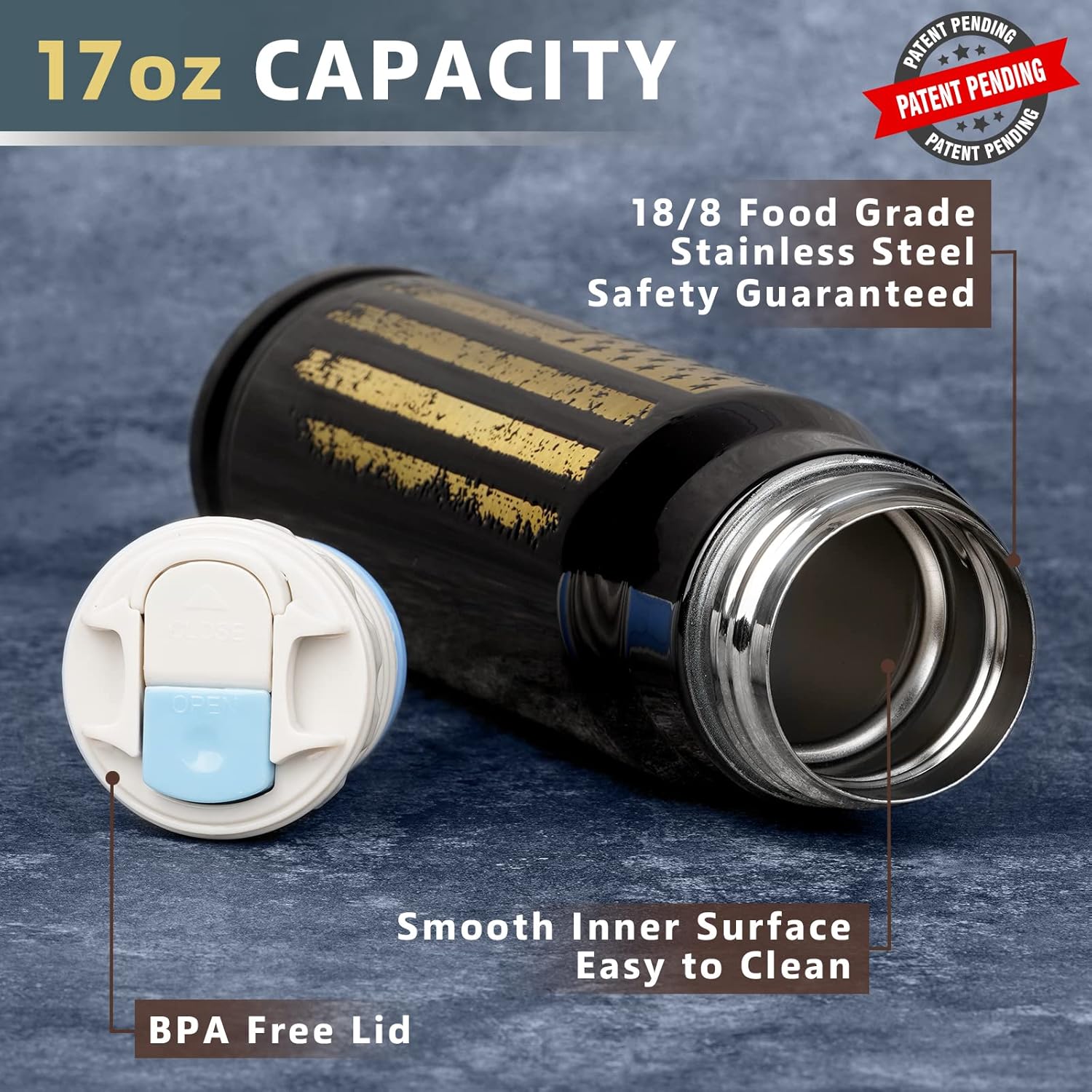 17oz Cool Tumbler Stainless Steel Gifts for Men Him Husband Dad - Unique Shaped Man Coffee Mug - Fishing Hunting Camping Valentines Day Anniversary Birthday Gifts for Men - Men Him Husband Gifts 2026 - Image 5