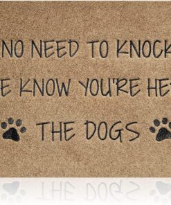 HLFMVWE Welcome Funny Greeting Mats for Dog Door Mats for Outside Entry Doormats Rubber mats Indoor Entry Doormat Cute Rubber Non Slip Mat